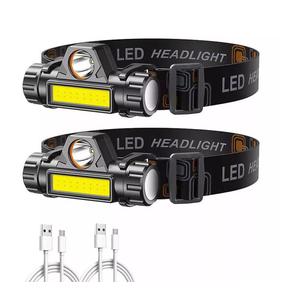 Lanterna led de cap cu acumulator 3W cu incarcare USB