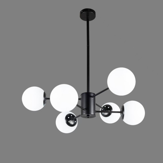 LUSTRA COSMO NEGRU 6XE27 60W 600X680mm