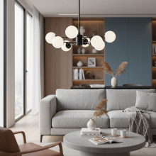 LUSTRA COSMO NEGRU 8XE27 80W 600X680mm