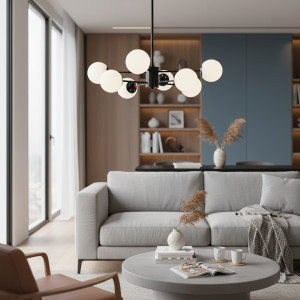 LUSTRA COSMO NEGRU 6XE27 42W 700X200mm