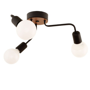 LUSTRA AHTAPOT NEGRU 3XE27 60W