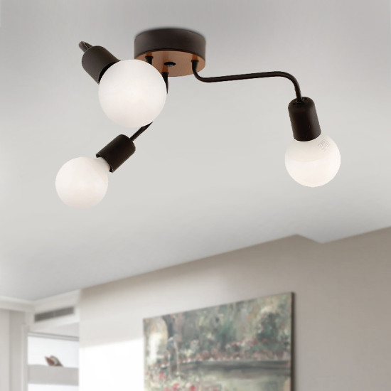 LUSTRA AHTAPOT NEGRU 3XE27 60W