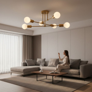 LUSTRA ASTRA CUPRU 6XE27 42W 700X200mm