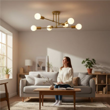 LUSTRA ASTRA AURIU 6XE27 42W 900X390mm