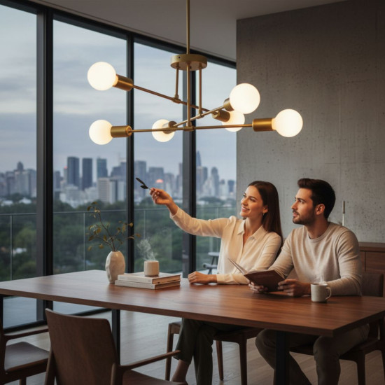 LUSTRA ASTRA AURIU 6XE27 42W 900X390mm