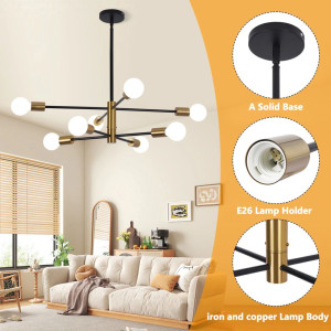 LUSTRA TAMIAS AURIU 6XE27 42W 720X620mm