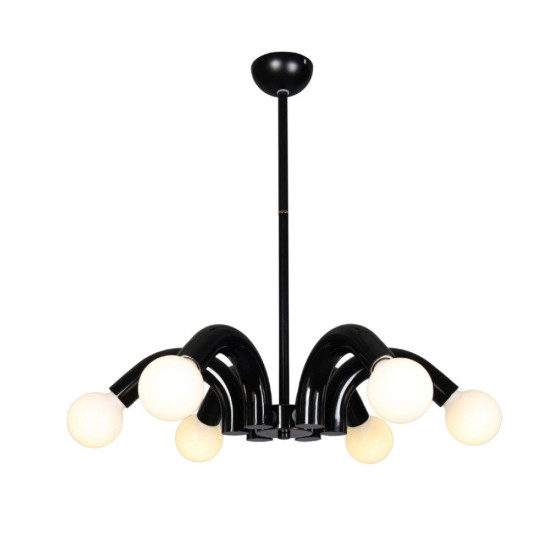 LUSTRA HESTER NEGRU 6XE27 42W 540X650mm