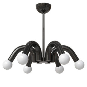 LUSTRA HESTER NEGRU 6XE27 42W 540X650mm