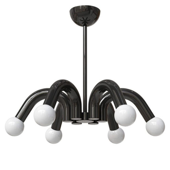 LUSTRA HESTER NEGRU 6XE27 42W 540X650mm