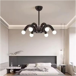 LUSTRA HESTER NEGRU 6XE27 42W 540X650mm