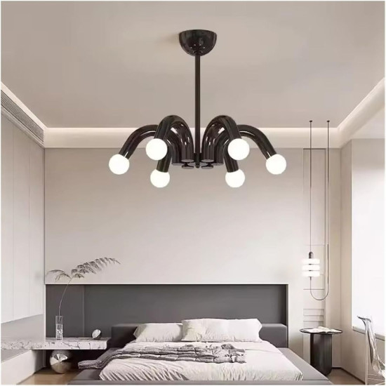 LUSTRA HESTER NEGRU 6XE27 42W 540X650mm