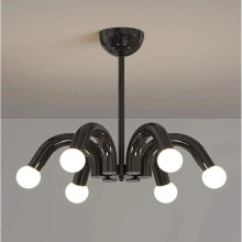 LUSTRA HESTER NEGRU 6XE27 42W 540X650mm