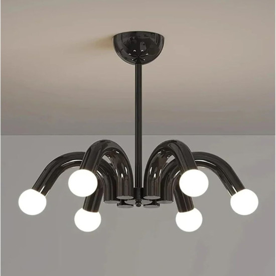 LUSTRA HESTER NEGRU 6XE27 42W 540X650mm