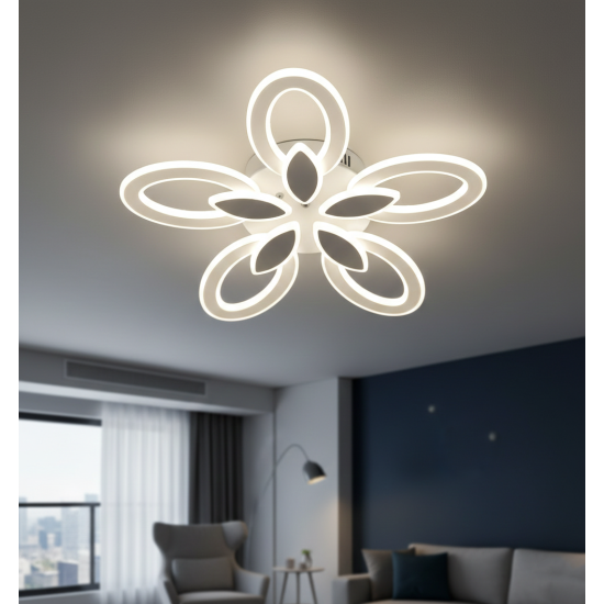 LUSTRA LED IRIS 140W CU 5 BRATE 3 CULORI+IR