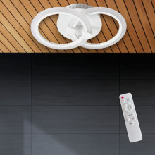 LUSTRA LED CERCURI 35W CU 2 BRATE 3 CULORI+IR 400mm x 100mm