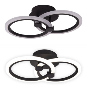 LUSTRA LED CERCURI 35W CU 2 BRATE 3 CULORI+IR 400mm x 100mm