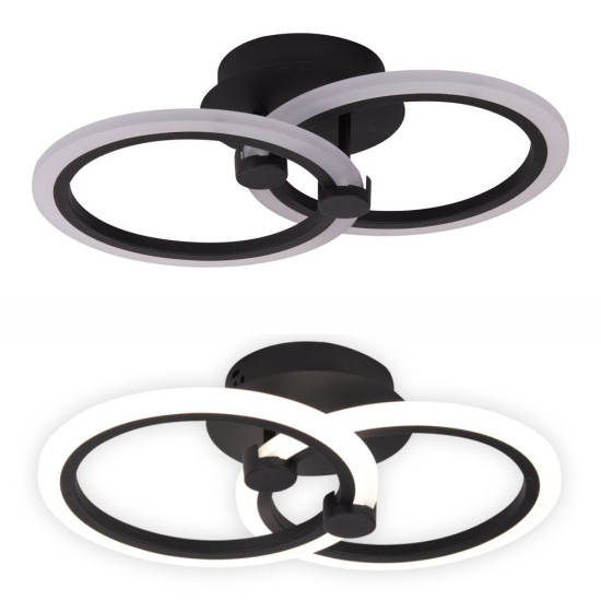 LUSTRA LED CERCURI 35W CU 2 BRATE 3 CULORI+IR 400mm x 100mm