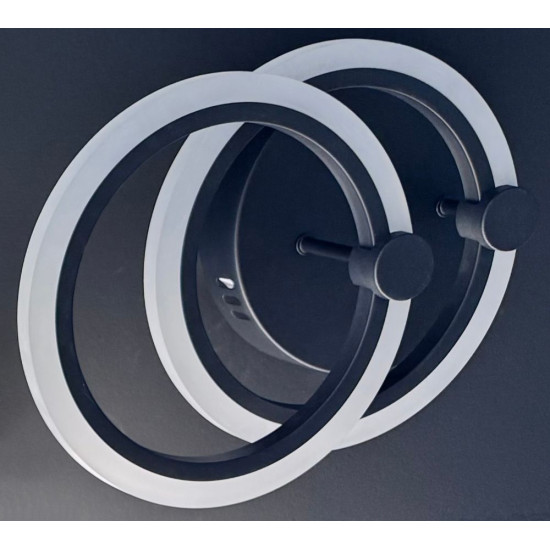 LUSTRA LED CERCURI 35W CU 2 BRATE 3 CULORI+IR 400mm x 100mm