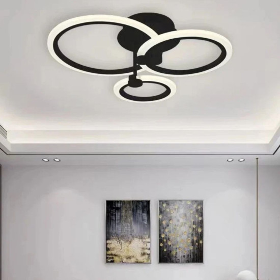 LUSTRA LED CERCURI 40W CU 3 BRATE 3 CULORI+IR 440mm x 150mm