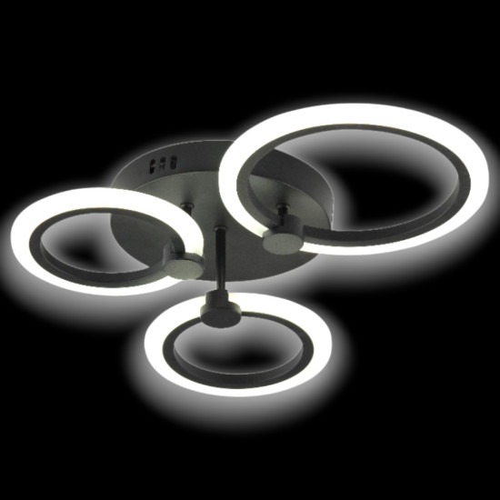 LUSTRA LED CERCURI 40W CU 3 BRATE 3 CULORI+IR 440mm x 150mm