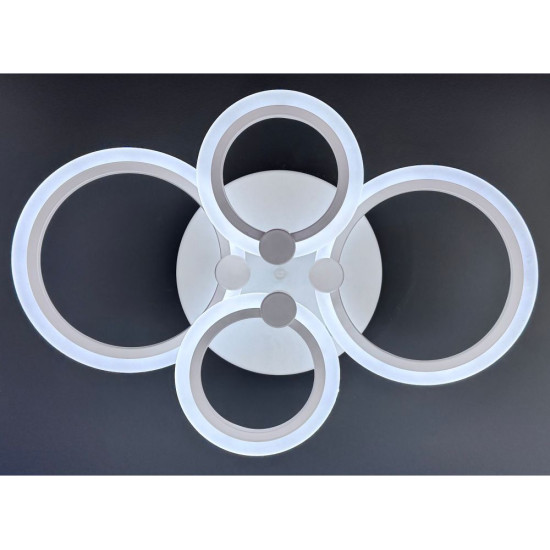 LUSTRA LED CERCURI 56W CU 4 BRATE 3 CULORI+IR 580mm x 90mm