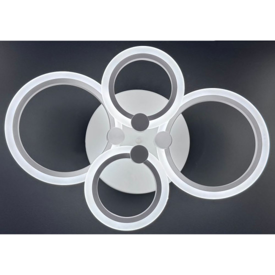 LUSTRA LED CERCURI 56W CU 4 BRATE 3 CULORI+IR 580mm x 90mm