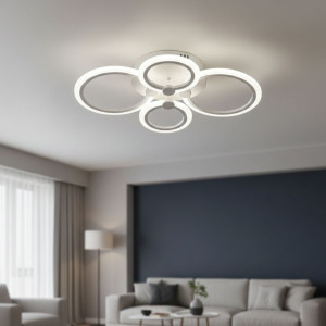 LUSTRA LED CERCURI 56W CU 4 BRATE 3 CULORI+IR 580mm x 90mm