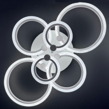 LUSTRA LED CERCURI 100W CU 6 BRATE 3 CULORI+IR 830mm x 140mm