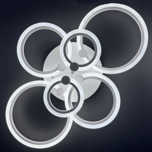 LUSTRA LED CERCURI 100W CU 6 BRATE 3 CULORI+IR 830mm x 140mm