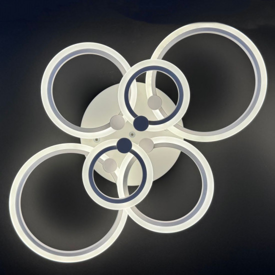 LUSTRA LED CERCURI 100W CU 6 BRATE 3 CULORI+IR 830mm x 140mm