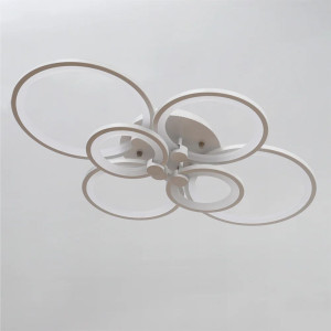 LUSTRA LED CERCURI 100W CU 6 BRATE 3 CULORI+IR 830mm x 140mm