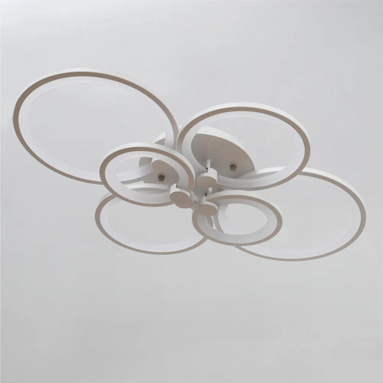 LUSTRA LED CERCURI 100W CU 6 BRATE 3 CULORI+IR 830mm x 140mm