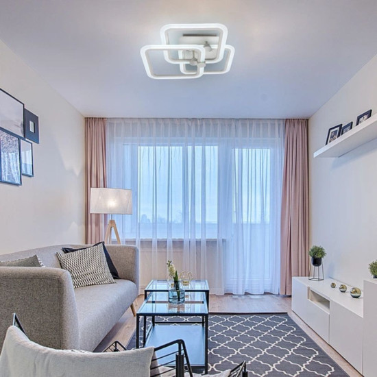 LUSTRA LED LIVING 80W CU 3 BRATE 3 CULORI+IR  580x150mm