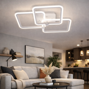 LUSTRA LED LIVING 80W CU 3 BRATE 3 CULORI+IR  580x150mm