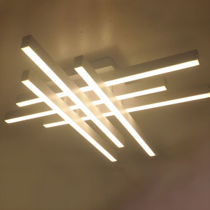 LUSTRA LED AXIS ALB 6 BRATE 90W 8100LM 800*800*100MM