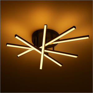 LUSTRA LED AXIS NEGRU 6 BRATE 73W 5040lm 600*600*120mm