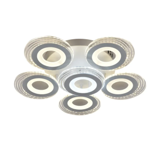 LUSTRA LED  CERCURI 150W CU 6 BRATE 3 CULORI+IR 550x130mm