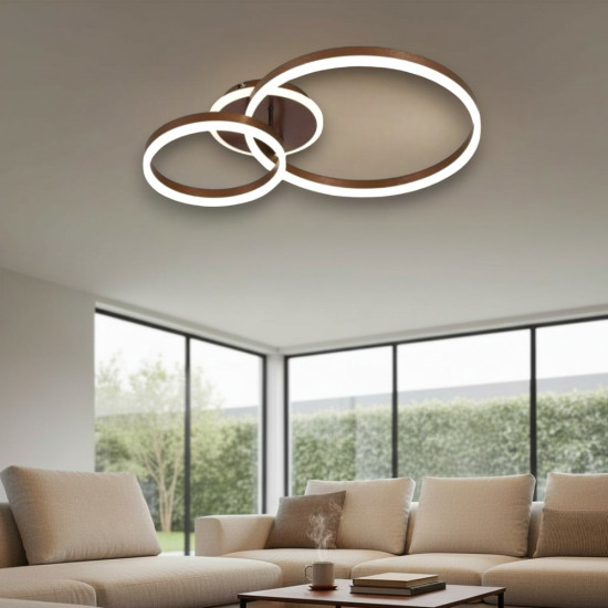 Lustra Led Dione 95w/5100lm 3000k/4000k/6500k cu Telecomanda 300+500mm