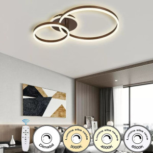 Lustra Led Dione 95w/5100lm 3000k/4000k/6500k cu Telecomanda 300+500mm