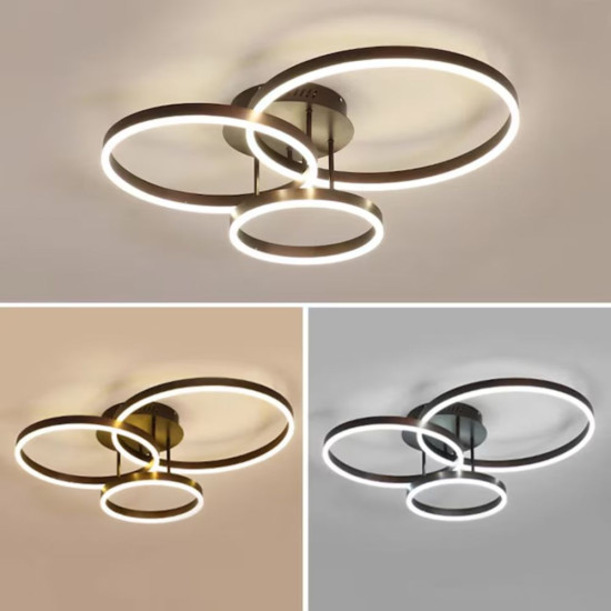 Lustra Led Dione 85w/4500lm 3000k/4000k/6500k cu Telecomanda 200+300+400mm