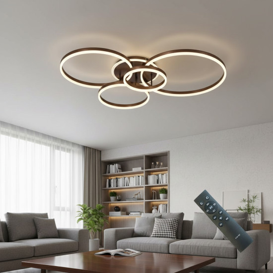 Lustra Led Dione 176w/8000lm 3000k/4000k/6500k cu Telecomanda 300+400+500+600mm