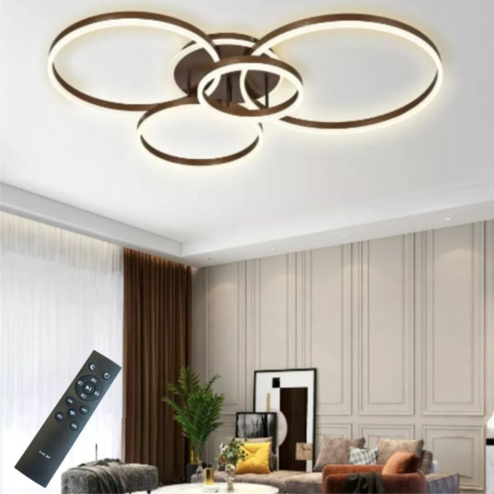 Lustra Led Dione 176w/8000lm 3000k/4000k/6500k cu Telecomanda 300+400+500+600mm