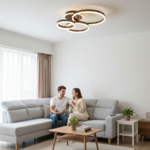 Lustra Led Eunomia 122w/5900lm 3000k/4000k/6500k cu Telecomanda 300+400+500mm