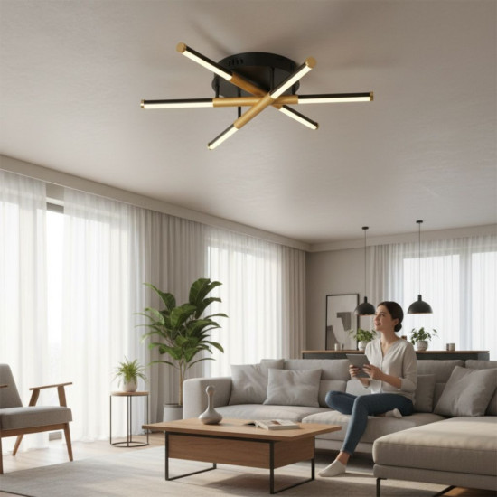 LUSTRA LED MANTA 50W 1500LM 3000K-4000K-6500K IP20 600MM + IR