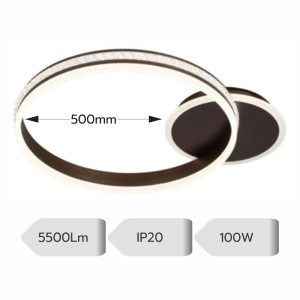 Lustra Led Diotima 100w/5500lm 3000k/4000k/6500k cu Telecomanda 500mm