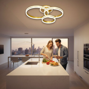 Lustra Led Hydra 160w/8000lm 3000k/4000k/6500k cu Telecomanda 300+400+500mm