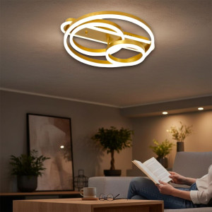 Lustra Led Themis 115w/6800lm 3000k/4000k/6500k cu Telecomanda 200+300+500mm