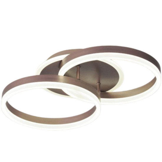 Lustra Led Cafeniu Dione 64w/3800lm 3000k/4000k/6500k cu Telecomanda 300+300mm