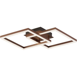 Lustra Led Cafeniu Sina 80w/4800lm 3000k/4000k/6500k cu Telecomanda 300+300mm