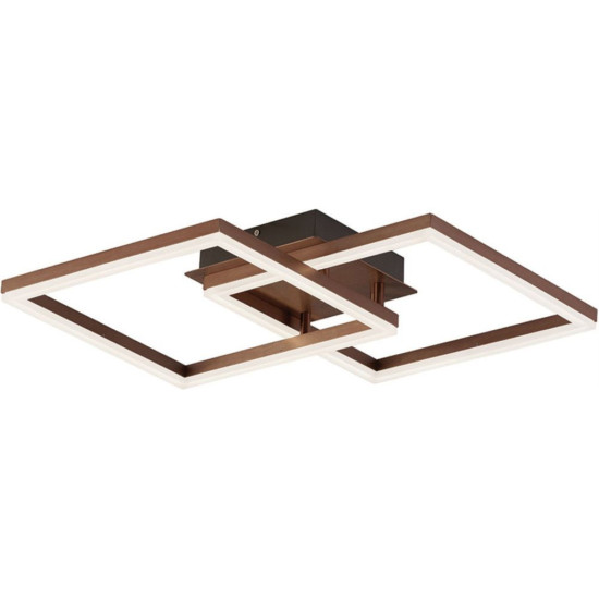 Lustra Led Cafeniu Sina 80w/4800lm 3000k/4000k/6500k cu Telecomanda 300+300mm